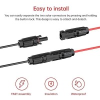 Elfculb 12Awg 6Ft Solar To Xt60I Cable 2 6 10 25 35 50 75 100Ft Solar Connector To Xt60I Adapter Cable For Portable Power Station (6Ft)