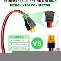 Ansoufien 10Awg Xt60 Extension Cable 3Ft 2Pcs  Xt60 Cable With Male To Female Connector For Portable Power Station Solar Panel Rc Battery