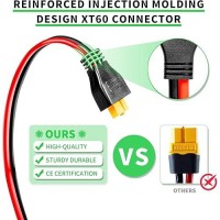 Ansoufien 10Awg Xt60 Extension Cable 5Ft  Xt60 Cable With Male To Female Connector For Portable Power Station Solar Panel Rc Battery