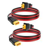 Ansoufien 10Awg Xt60 Extension Cable 2Ft 2Pcs Xt60 Cable With Male To Female Connector For Portable Power Station Solar Panel R