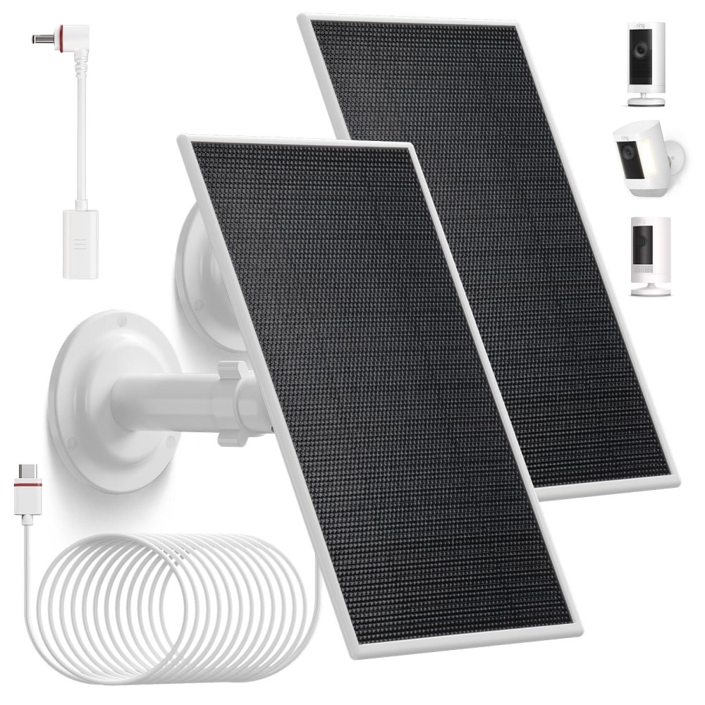 6V 45W Solar Panel Compatible With Ring Spotlight Cam Plusprobattery And Allnew Ring Stick Up Cam Battery Waterproof Solar