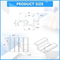 Zhengmy 100 Pack Solar Panel Mid Clamps 106 Inch Solar Panel Bracket Aluminium Mounting Accessories Aluminum Solar Mid Clamp Fo