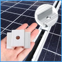 Zhengmy 100 Pack Solar Panel Mid Clamps 106 Inch Solar Panel Bracket Aluminium Mounting Accessories Aluminum Solar Mid Clamp Fo