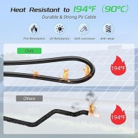 5Feet 10Awg Solar Panel Extension Cable Bateria Power 10 Gauge 6Mm Pv Wire With Female Male Waterproof Connectors For Rv Pho