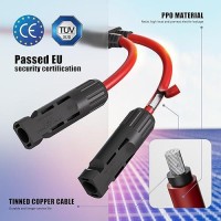 Flying Lion Solar Connectors Y Branch Parallel Adapter Cable Wire Plug Tool Kit For Solar Panell (M/Ff+F/Mm)