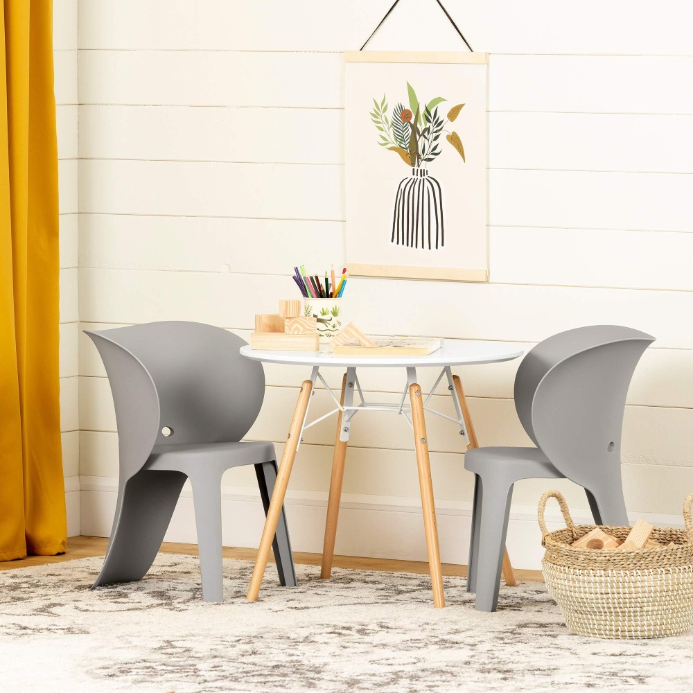 South Shore Sweedi Kids Table and chairs SetElephant gray