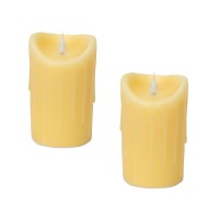 Simplux Led Dripping Candle Wmoving Flame Set Of 2