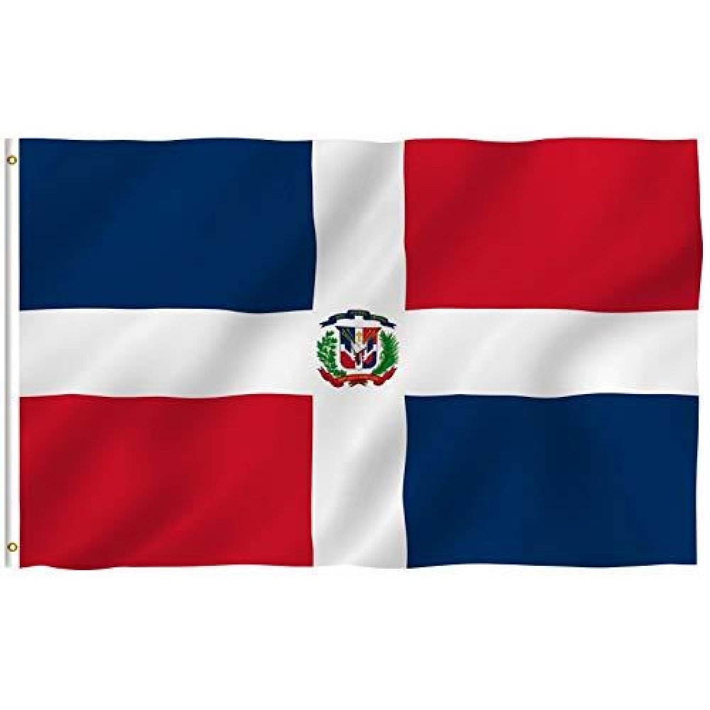 Anley Fly Breeze 3X5 Foot Dominican Republic Flag Vivid Color And Fade Proof Canvas Header And Double Stitched Dominican N