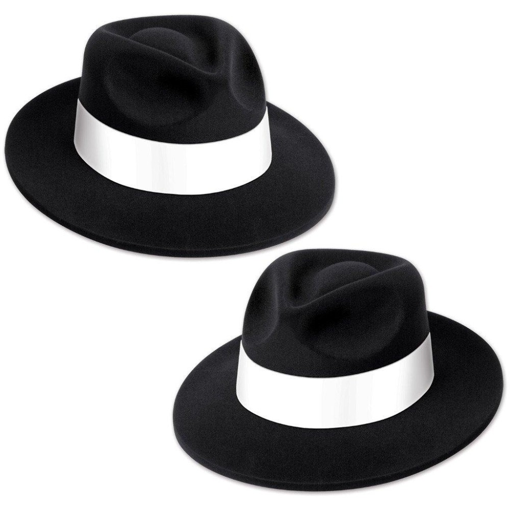 Black Velour Fedora Wband