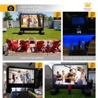 Vivohome 20 Feet Indoor And Outdoor Inflatable Blow Up Mega Movie Projector Screen With Carry Bag For Front And Rear Projection