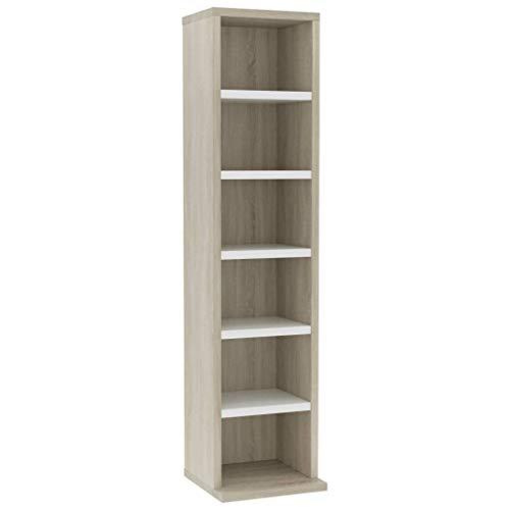 CD Cabinet White and Sonoma Oak 8.3