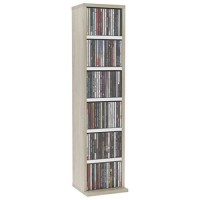 CD Cabinet White and Sonoma Oak 8.3