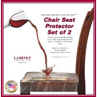 Laminet Vinyl Chair Protectors, Clear, 26X2534-Inch, Fits Chairs Up To 21X21-Inch, Set Of 2