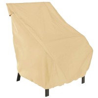 Classic Accessories 58932 Terrazzo High Back Patio Chair Cover Sand High Back Dining Chair