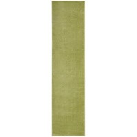 Nourison Essentials Solid Indooroutdoor Green 22 X 14 Area Rug Easy Cleaning Non Shedding Bed Room Living Room Dining R