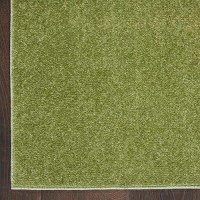 Nourison Essentials Solid Indooroutdoor Green 22 X 14 Area Rug Easy Cleaning Non Shedding Bed Room Living Room Dining R