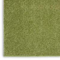 Nourison Essentials Solid Indooroutdoor Green 22 X 14 Area Rug Easy Cleaning Non Shedding Bed Room Living Room Dining R