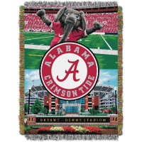 Northwest Ncaa Alabama Crimson Tide Unisexadult Woven Tapestry Throw Blanket 48 X 60 Home Field Advantage