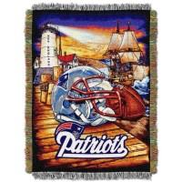 Northwest Nfl New England Patriots Unisexadult Woven Tapestry Throw Blanket 48 X 60 Home Field Advantage