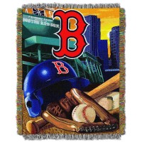 Northwest Mlb Boston Red Sox Unisexadult Woven Tapestry Throw Blanket 48 X 60 Home Field Advantage