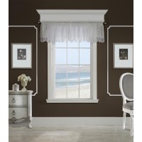 Hathaway Rod Pocket Valance Flat Window Dressing 54 x 17 in White