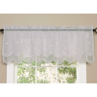 Hathaway Rod Pocket Valance Flat Window Dressing 54 x 17 in White