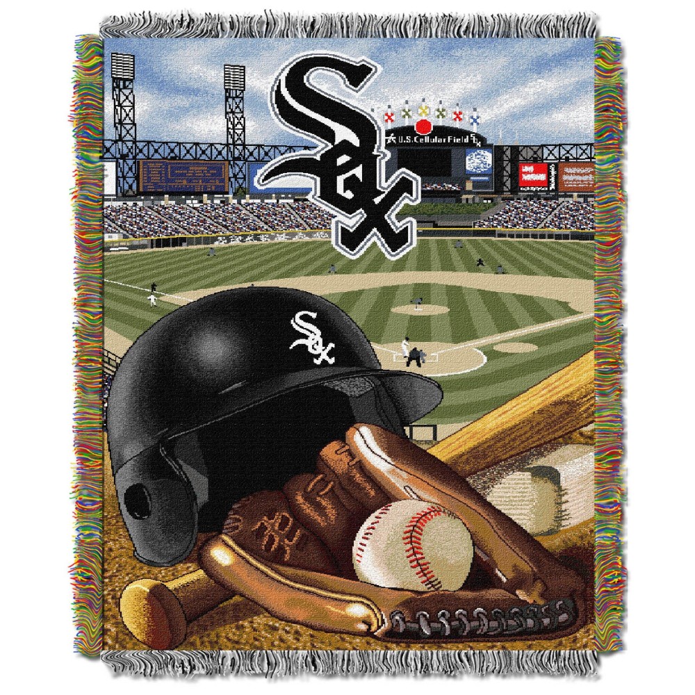 The Northwest Company Mlb Chicago White Sox Woven Tapestry Throw Blanket 48 X 60 Home Field Advantage