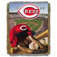 The Northwest Company Mlb Cincinnati Reds Woven Tapestry Throw Blanket 48 X 60 Home Field Advantage