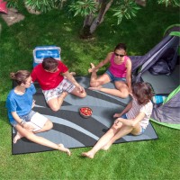 Stylish Camping Ga1 Reversible Graphic Patio Mat8 X 12 Blacksilver