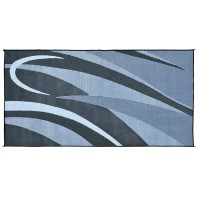 Stylish Camping Gb1 8Feet X 16Feet Rv Reversible Graphic Patio Mat Blacksilver