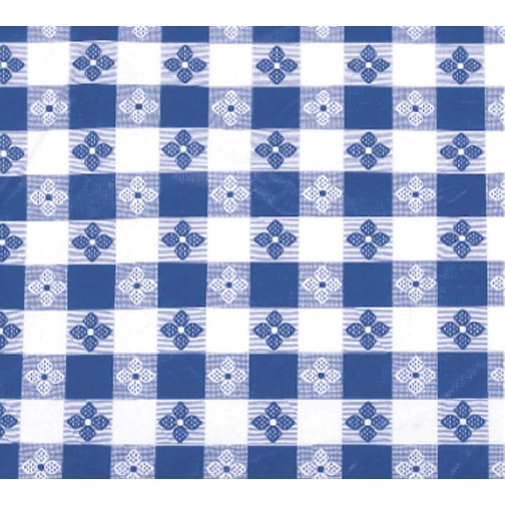 Winco Tbco-70B Checkered Table Cloth, Blue, 52