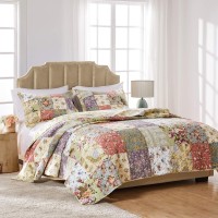 Greenland Home Blooming Prairie Quilt Set 2Piece Twinxl Multicolorassorted