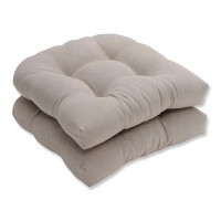 Pillow Perfect Pompeii Solid Indooroutdoor Wicker Patio Seat Cushion Reversible Weather And Fade Resistant Round Corner 19