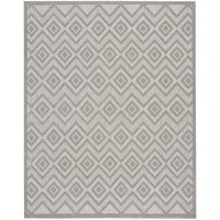 Nourison Versatile Indooroutdoor Silver Grey 7 X 10 Area Rug Easy Cleaning Non Shedding Bed Room Living Room Dining Room