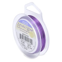 Artistic Wire 24 Gauge 51 Mm Silver Plated Tarnish Resistant Colored Copper Craft Wire, 15 Yd 137 M, Amethyst