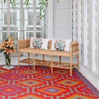 Fab Habitat Outdoor Rug Waterproof Fade Resistant Creasefree Reversible Premium Recycled Plastic Vintage Boho Kilim