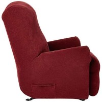 Surefit Stretch Pique Recliner Slipcover In Garnet