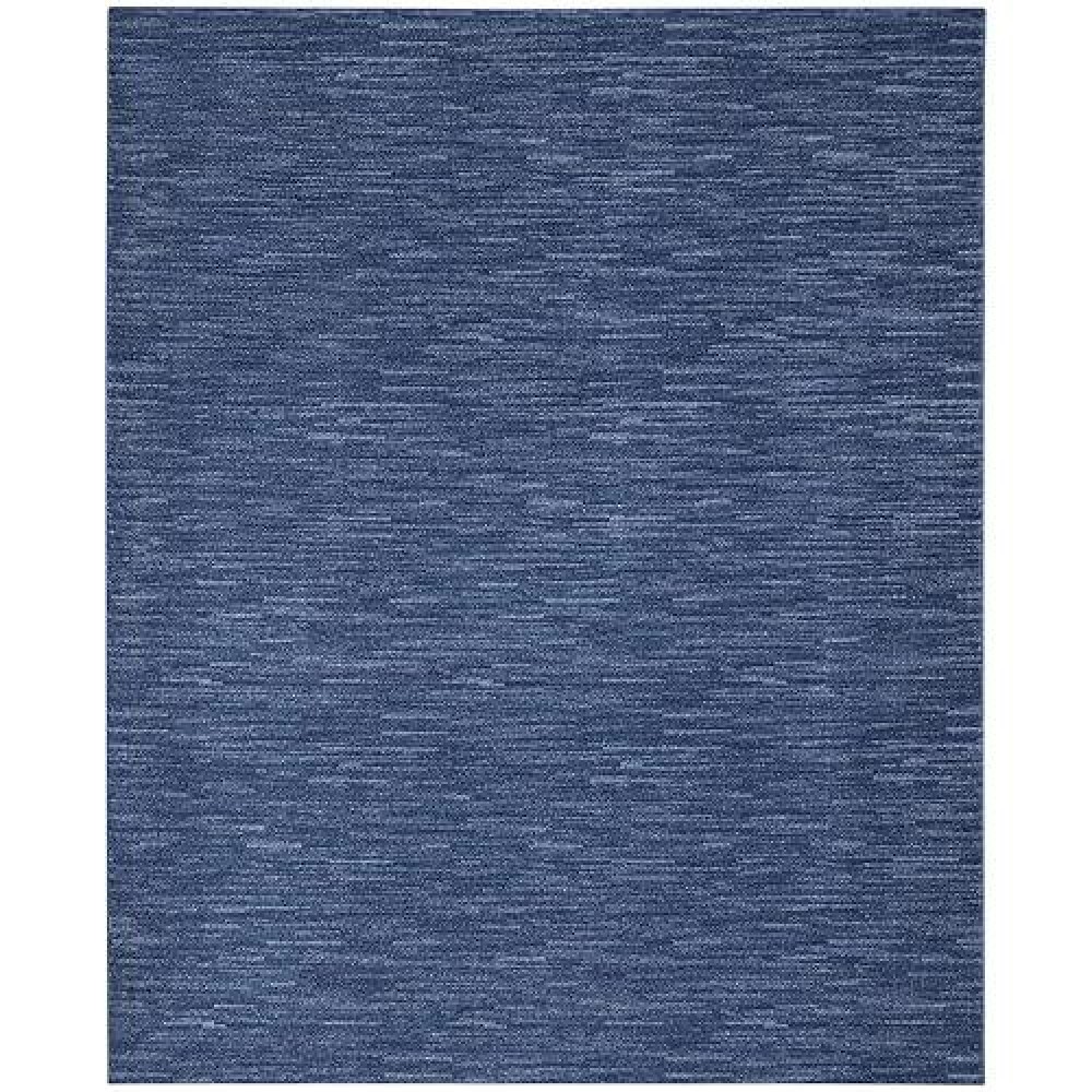 Nourison Essentials Indooroutdoor Navy Blue 8 X 11 Area Rug Easy Cleaning Non Shedding Bed Room Living Room Dining Room