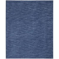 Nourison Essentials Indooroutdoor Navy Blue 8 X 11 Area Rug Easy Cleaning Non Shedding Bed Room Living Room Dining Room