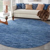 Nourison Essentials Indooroutdoor Navy Blue 10 X Round Area Rug Easy Cleaning Non Shedding Bed Room Living Room Dining Ro