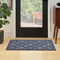 Nourison Easy Care Moroccan Navy Blue 2 X 4 Area Rug Trellis Easy Cleaning Non Shedding Bed Room Living Room Dining Room