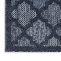 Nourison Easy Care Moroccan Navy Blue 2 X 4 Area Rug Trellis Easy Cleaning Non Shedding Bed Room Living Room Dining Room