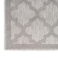 Nourison Easy Care Moroccan Silver Grey 4 X 6 Area Rug Trellis Easy Cleaning Non Shedding Bed Room Living Room Dining Ro