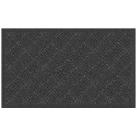 Apache Mills Crosshatch Doormat 3Feet X 5Feet Charcoal