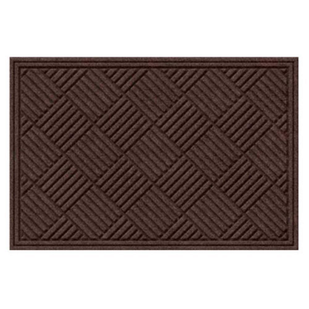 Apache Mills Textures Crosshatch 3 X 5 Non Slip Weather And Stain Resistant Entrance Door Mat Walnut