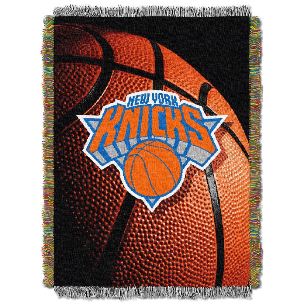 Northwest Nba New York Knicks Unisexadult Woven Tapestry Throw Blanket 48 X 60 Photo Real