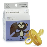 Natursutten Orthodontic Pacifier 6-12 Months - Natural Rubber Pacifier - Eco-Friendly, 100 Bpa-Free Infant Pacifier - Made In Italy - 1 Piece