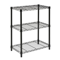 Honey-Can-Do 3-Tier Heavy Duty Adjustable Shelving Unit, Black