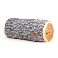 Kikkerland Tree Log Micro Bead Head Back Neck Lumbar Cushion Pillow For Home Office Travel