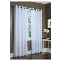 Rhapsody Lined Grommet Curtain Panel Window Dressing 54 x 63 in White